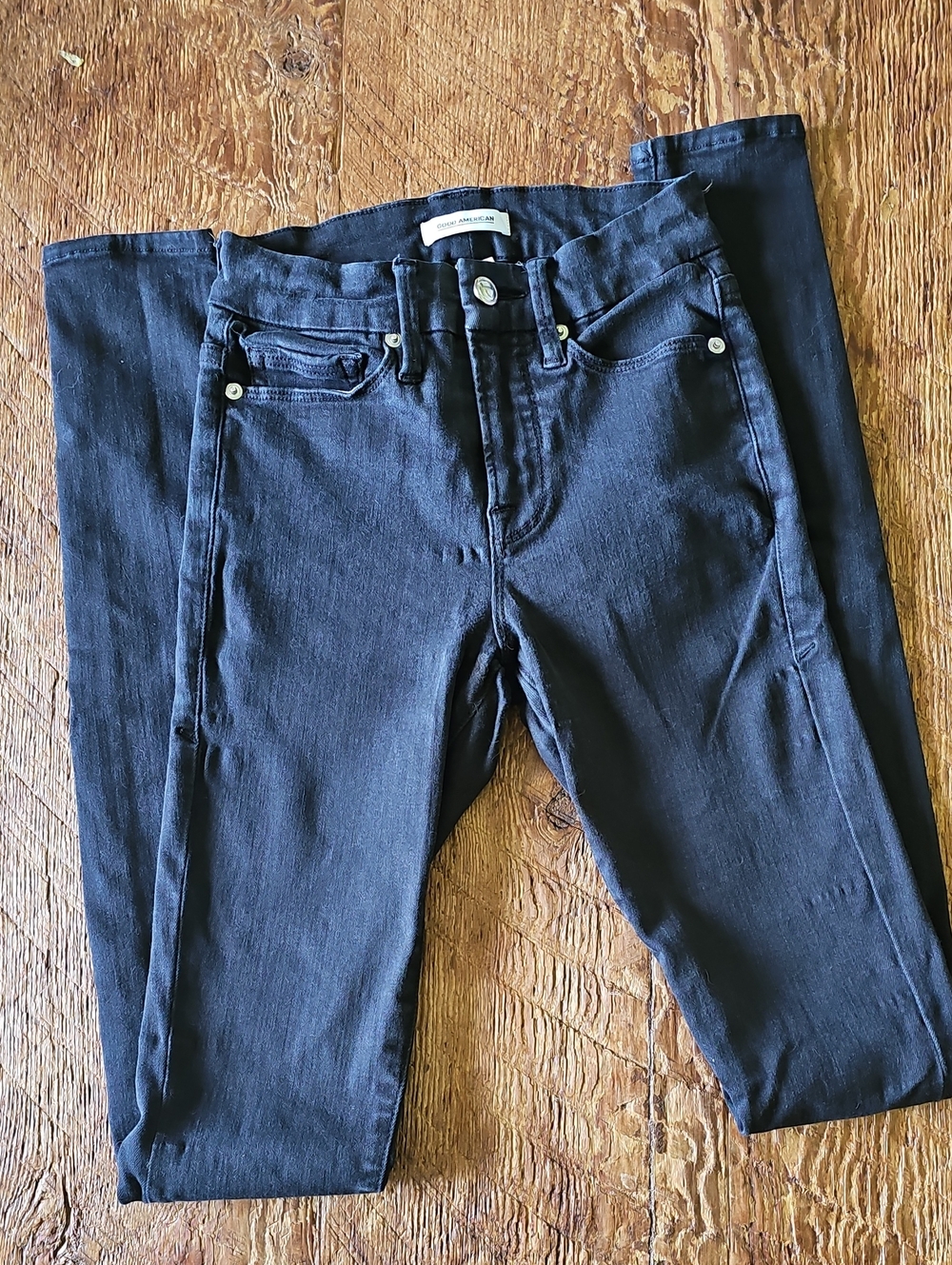Good American Black Skinny Jeans - Stretch Denim
